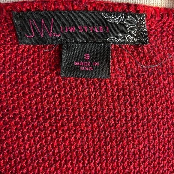 NWT JW Style Red Sweater Top Size S - Picture 8 of 8